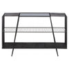 Edge Contemporary Grey Glass Console Table