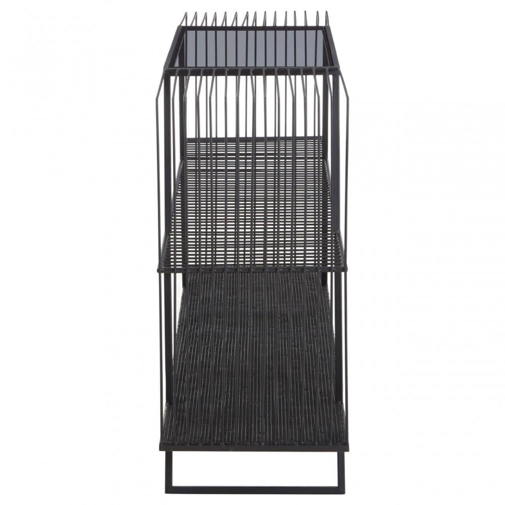 Edge Contemporary Grey Glass Console Table