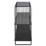 Edge Contemporary Grey Glass Console Table