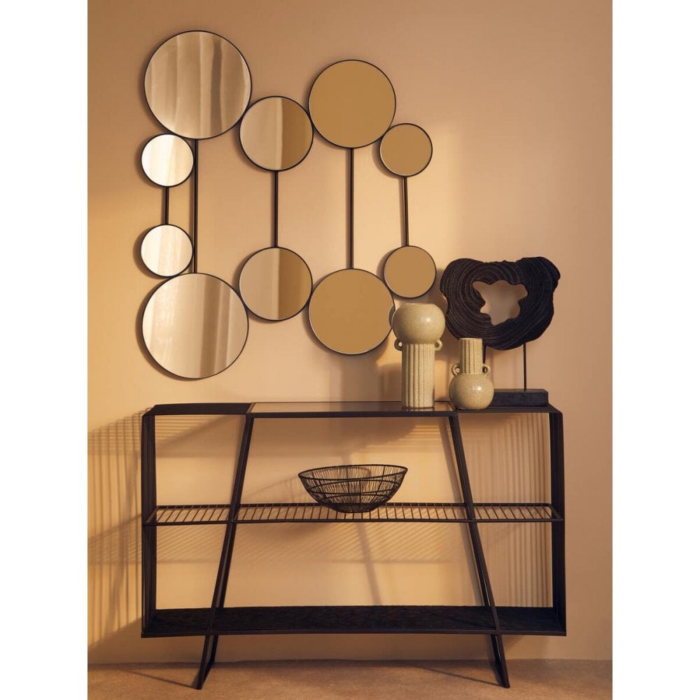 Edge Contemporary Grey Glass Console Table