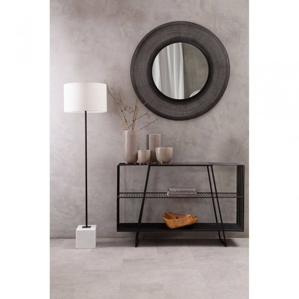 Edge Contemporary Grey Glass Console Table