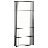Edge Five Tier Black Bookshelf