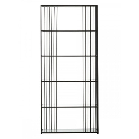 Edge Five Tier Black Bookshelf