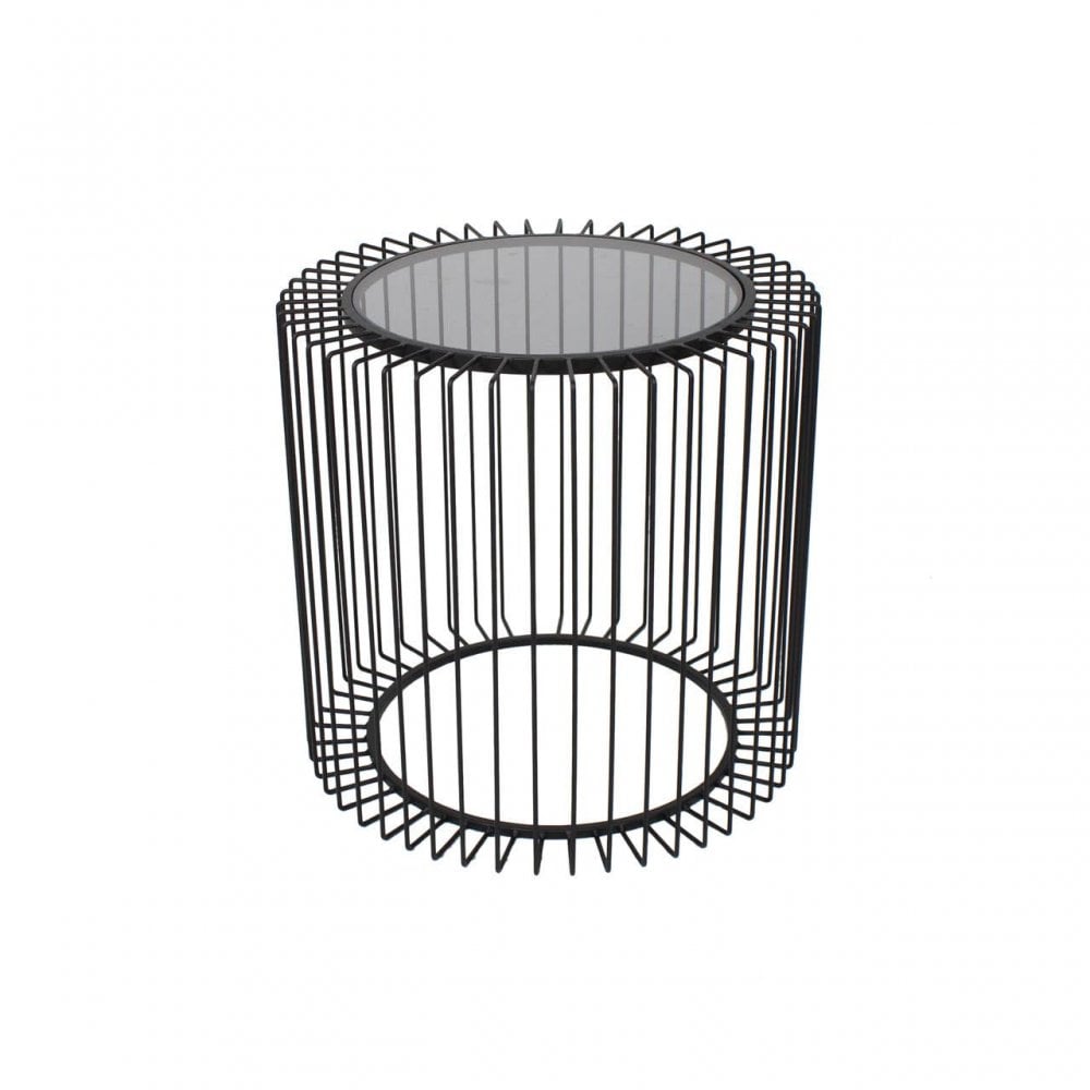 Edge Round Glass End Table