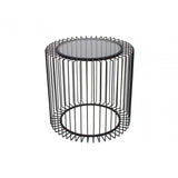 Edge Round Glass End Table