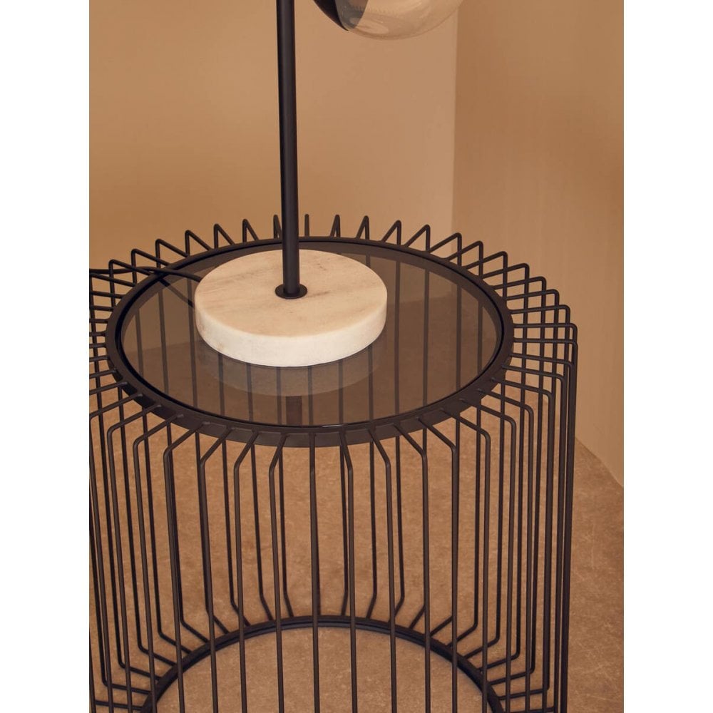 Edge Round Glass End Table