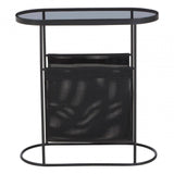Edge Grey Glass Side Table