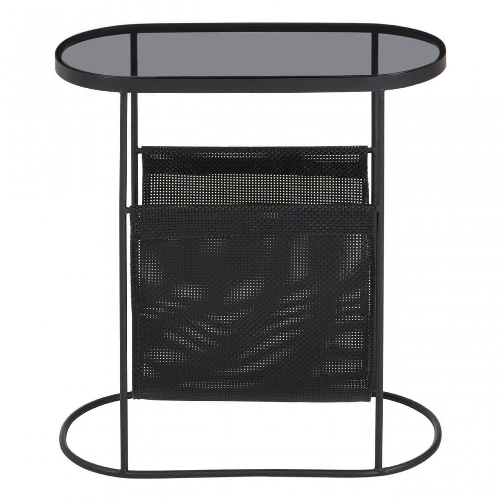 Edge Grey Glass Side Table