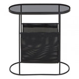 Edge Grey Glass Side Table