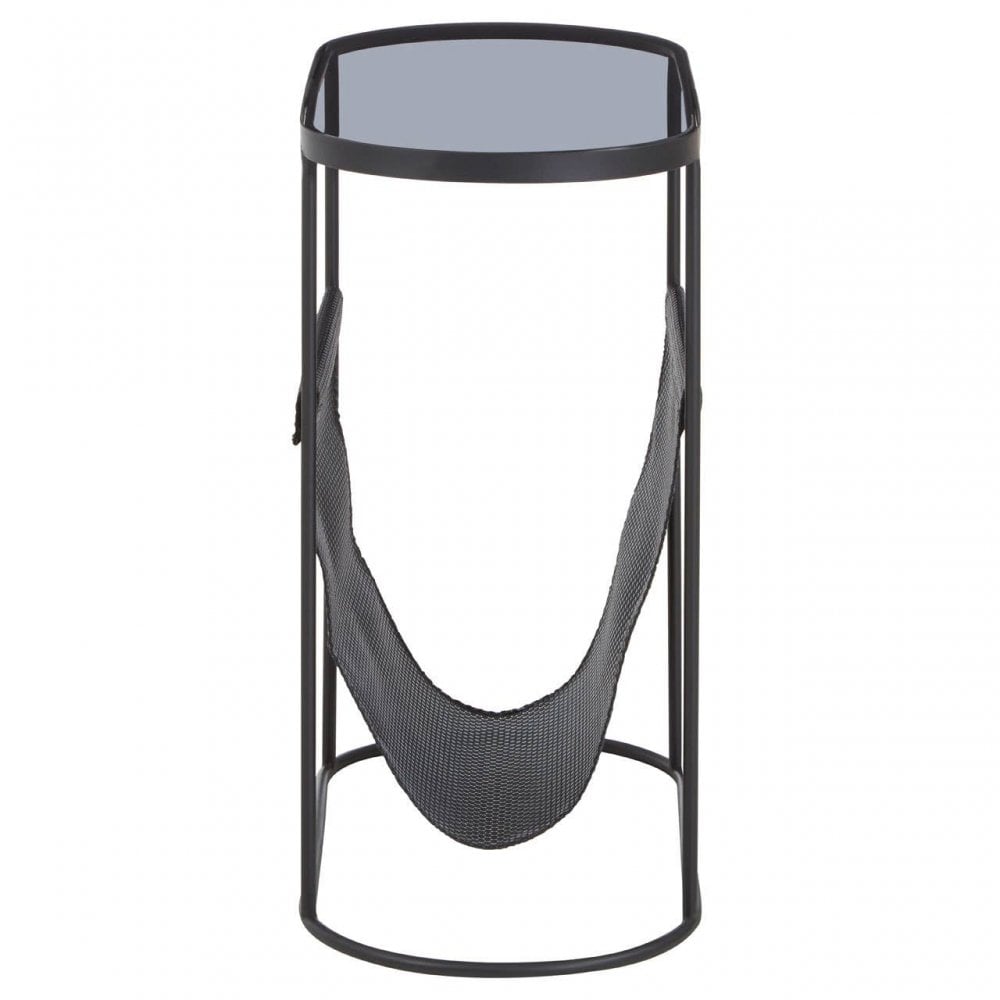 Edge Grey Glass Side Table