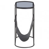 Edge Grey Glass Side Table