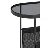 Edge Grey Glass Side Table