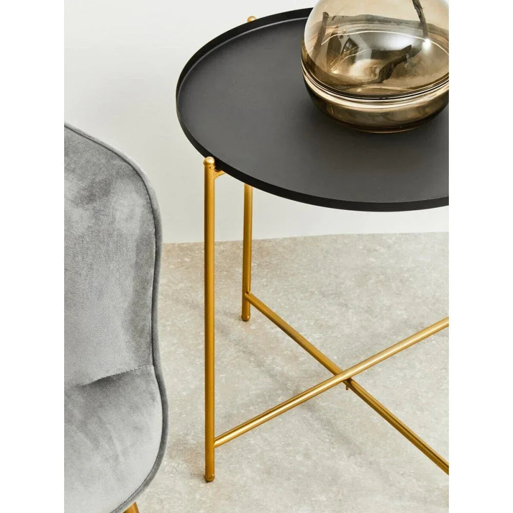 Orion Black Top Side Table