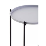 Orion Round Grey Top Side Table