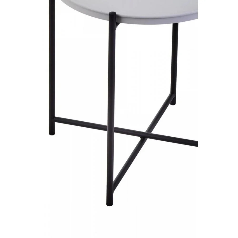 Orion Round Grey Top Side Table