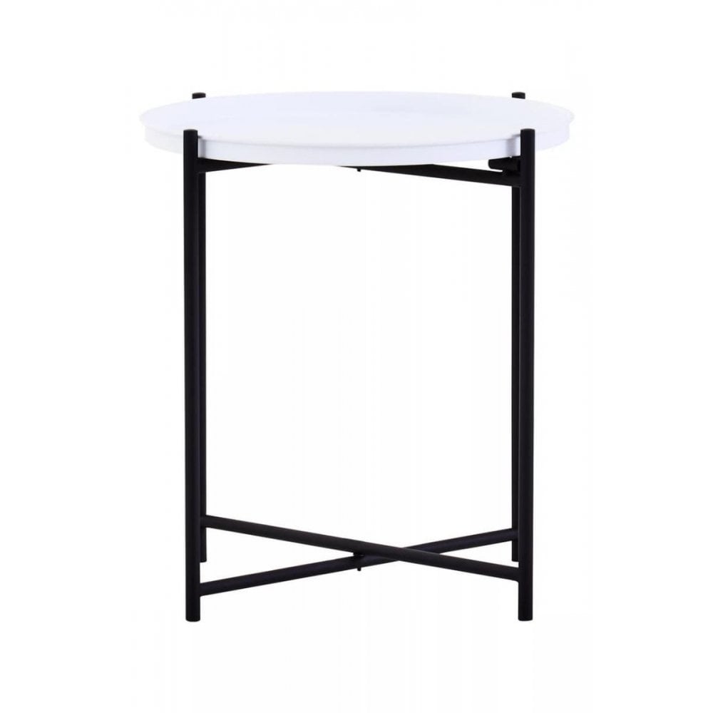 Orion Round White Top Side Table