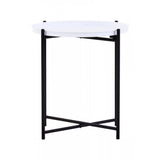 Orion Round White Top Side Table