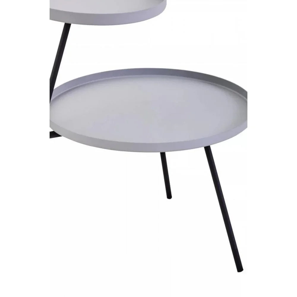 Orion Two Shelf Grey &amp; Black Side Table