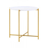 Orion White Top Side Table
