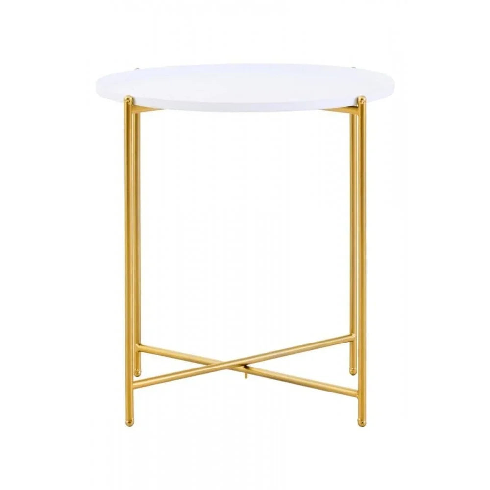 Orion White Top Side Table