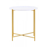 Orion White Top Side Table
