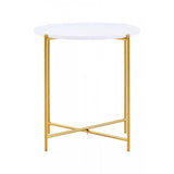 Orion White Top Side Table