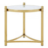 Astral White Tempered Glass Side Table
