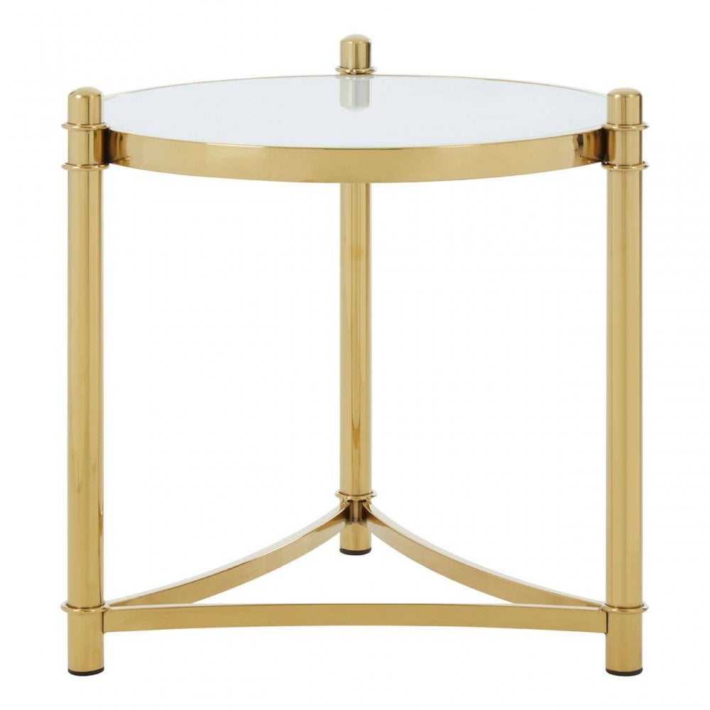 Astral White Tempered Glass Side Table