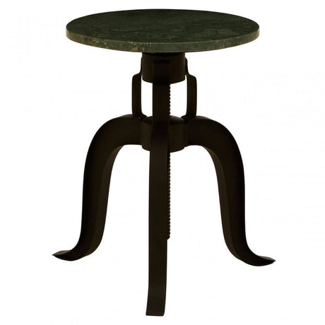 Vero 3 Leg Bar Stool With Green Marble Top
