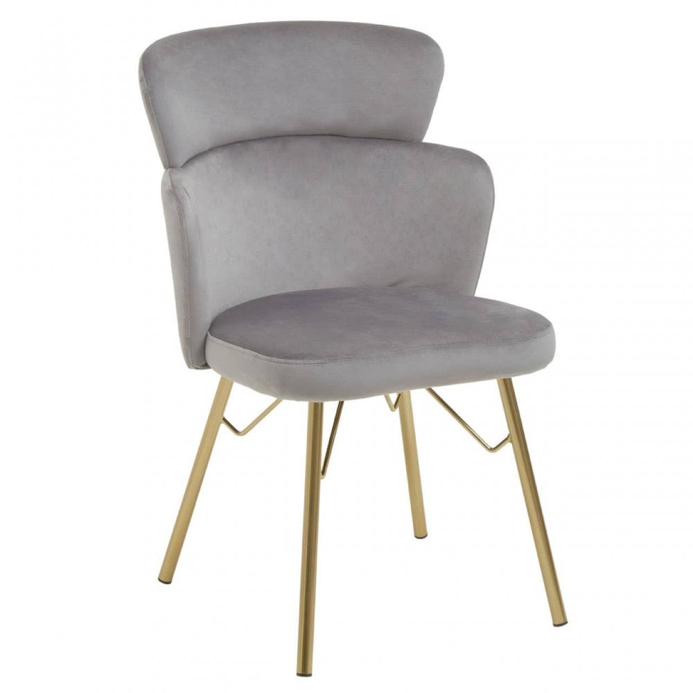 Vero Grey Velvet Chair
