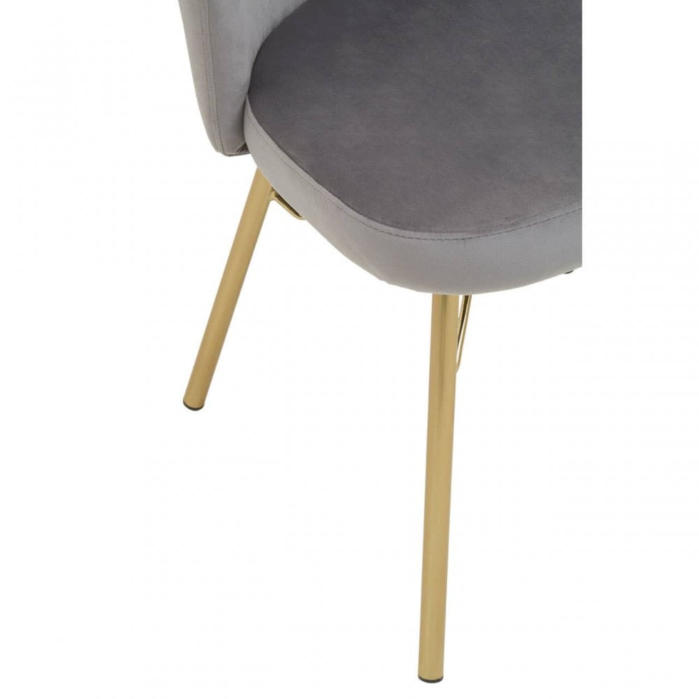 Vero Grey Velvet Chair