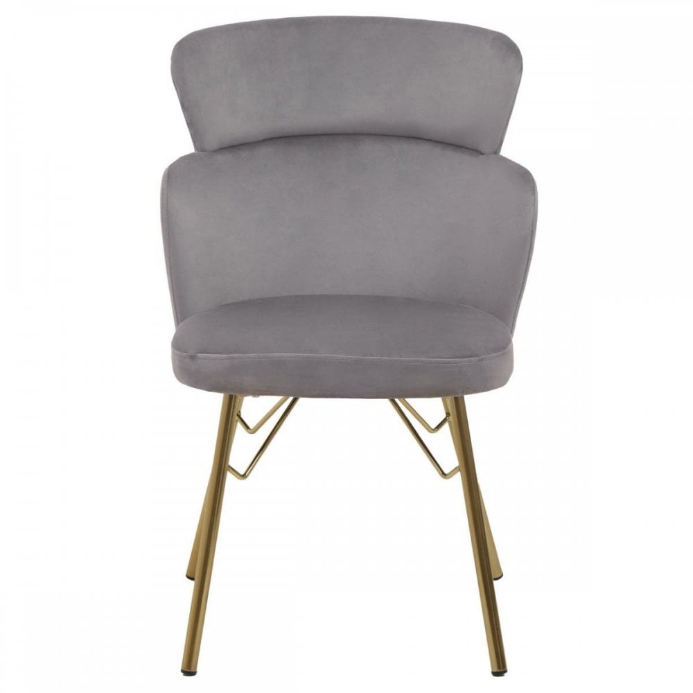 Vero Grey Velvet Chair