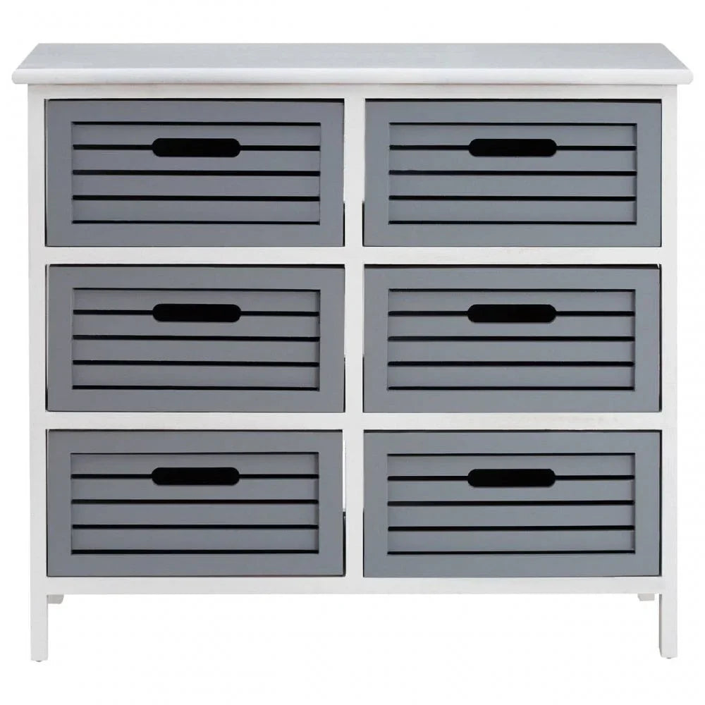 Oakstone 6 Grey Drawers Unit