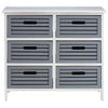 Oakstone 6 Grey Drawers Unit