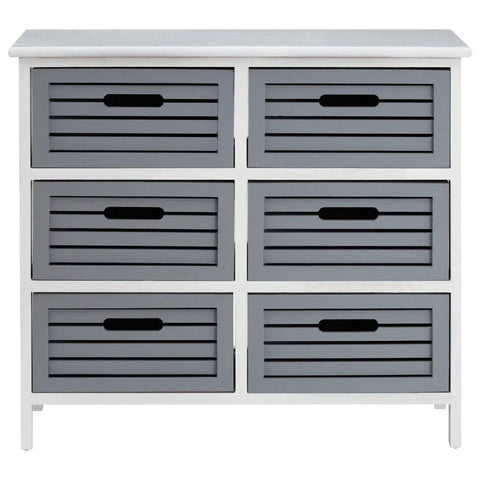 Oakstone 6 Grey Drawers Unit