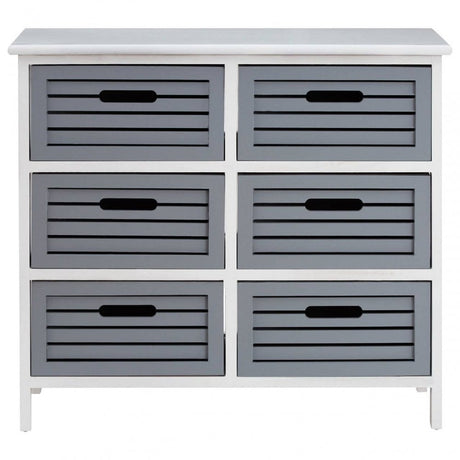 Oakstone 6 Grey Drawers Unit