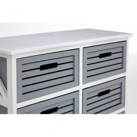 Oakstone 6 Grey Drawers Unit