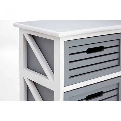 Oakstone 6 Grey Drawers Unit