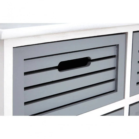 Oakstone 6 Grey Drawers Unit