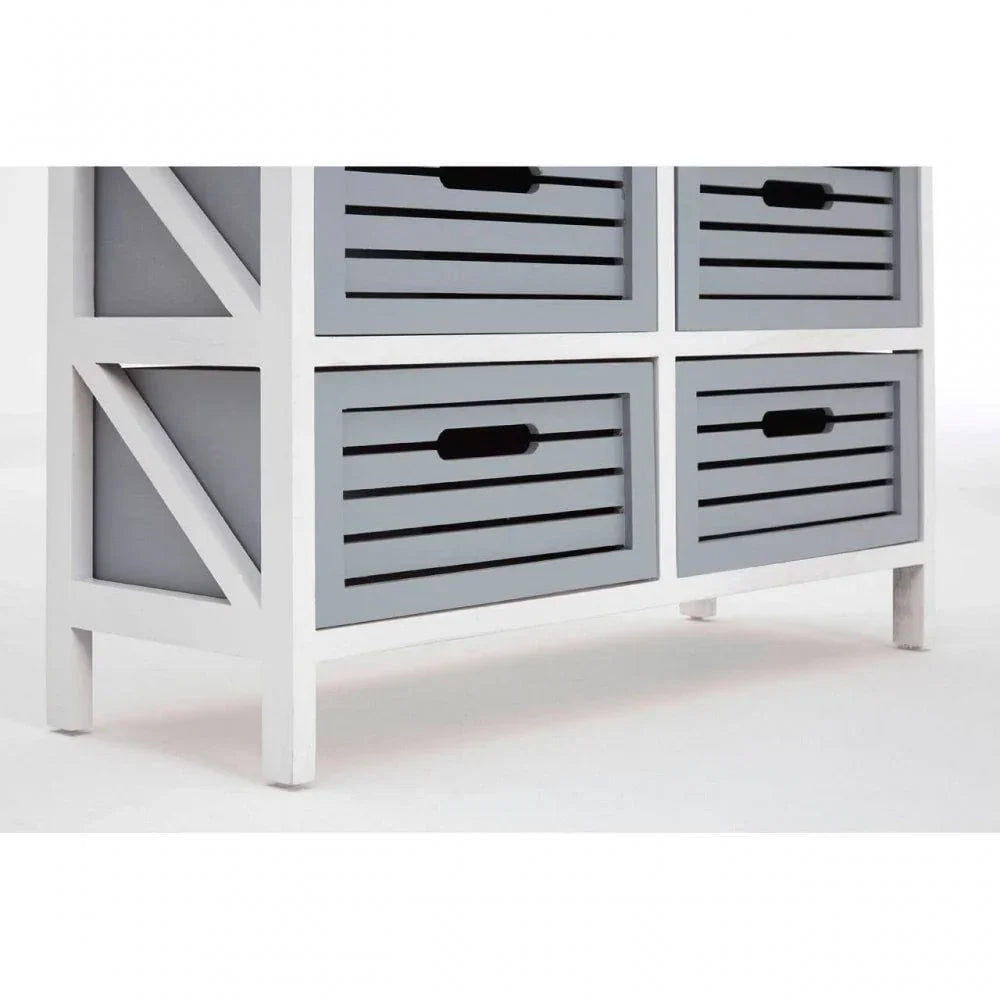 Oakstone 6 Grey Drawers Unit