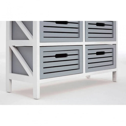 Oakstone 6 Grey Drawers Unit