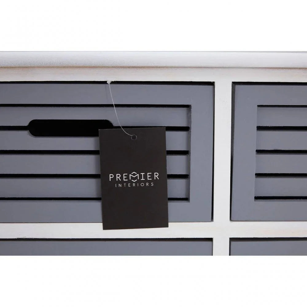 Oakstone 6 Grey Drawers Unit