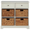 Oakstone Ivory 2 Drawer 4 Baskets Cabinet