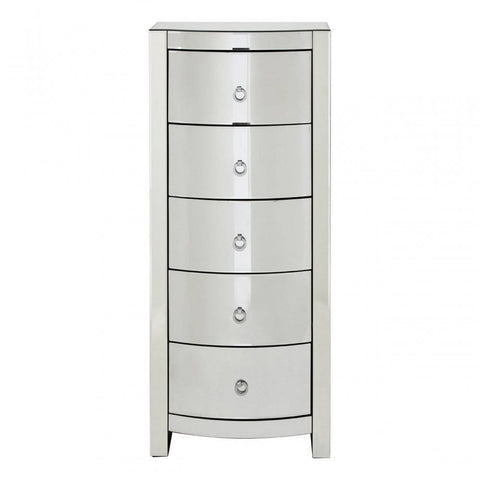Calista Curved Tall Boy Drawers