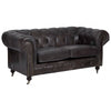 Cambridge 2 Seat Grey Leather Sofa