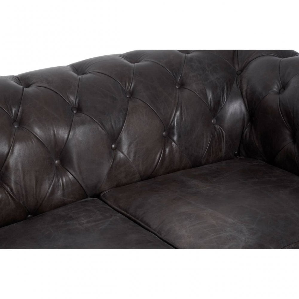 Cambridge 2 Seat Grey Leather Sofa