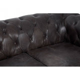 Cambridge 2 Seat Grey Leather Sofa
