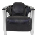 Cambridge Black Leather Sofa Chair