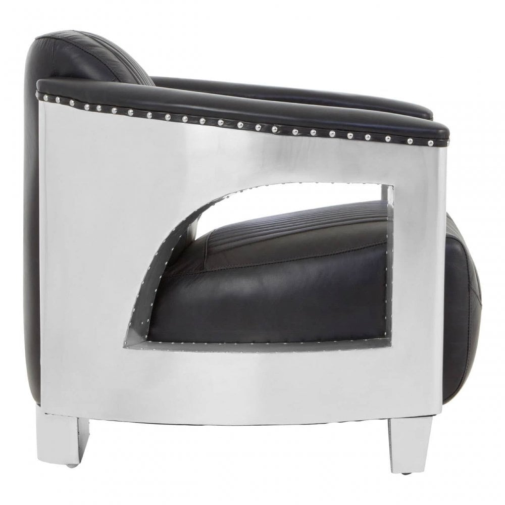 Cambridge Black Leather Sofa Chair