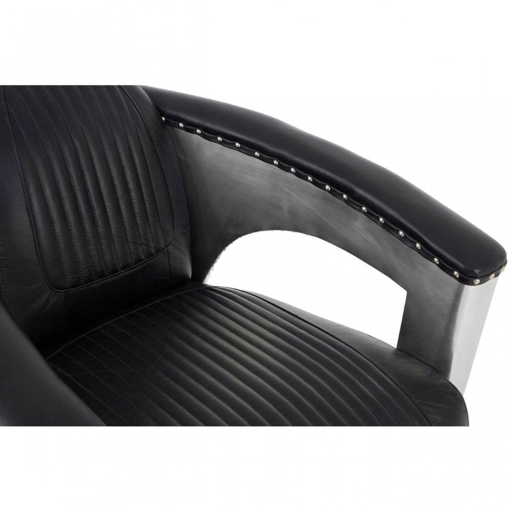 Cambridge Black Leather Sofa Chair